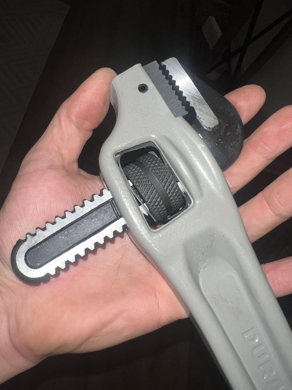 DURATECH 14-inch Aluminum Offset Pipe Wrench, Adjustable Plumbing Wrench customer photo 2