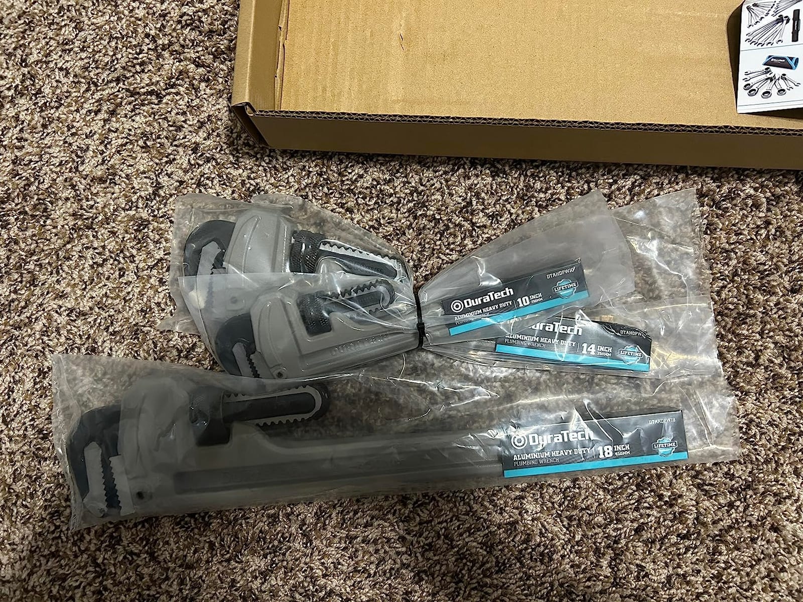 DURATECH 10-inch Aluminum Straight Pipe Wrench, Adjustable Plumbing Wrench customer photo 2