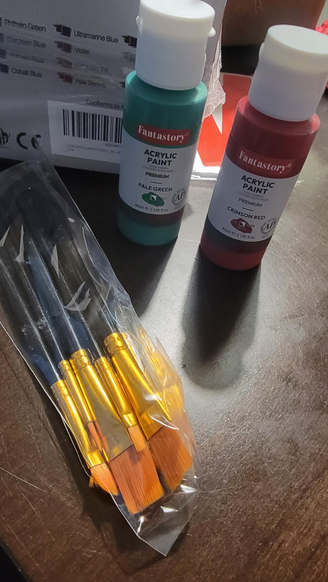 Fantastory 60ml 24 Colors Acrylic Paint Set with 12 Brushes customer photo 2