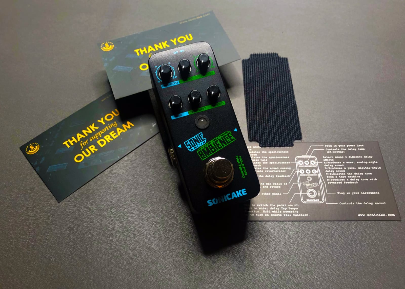 SONICAKE Delay Reverb Pedal Sonic Ambience Multi Mode Tap Tempo Delay and Reverb Guitar Bass Effects Pedal customer photo 2