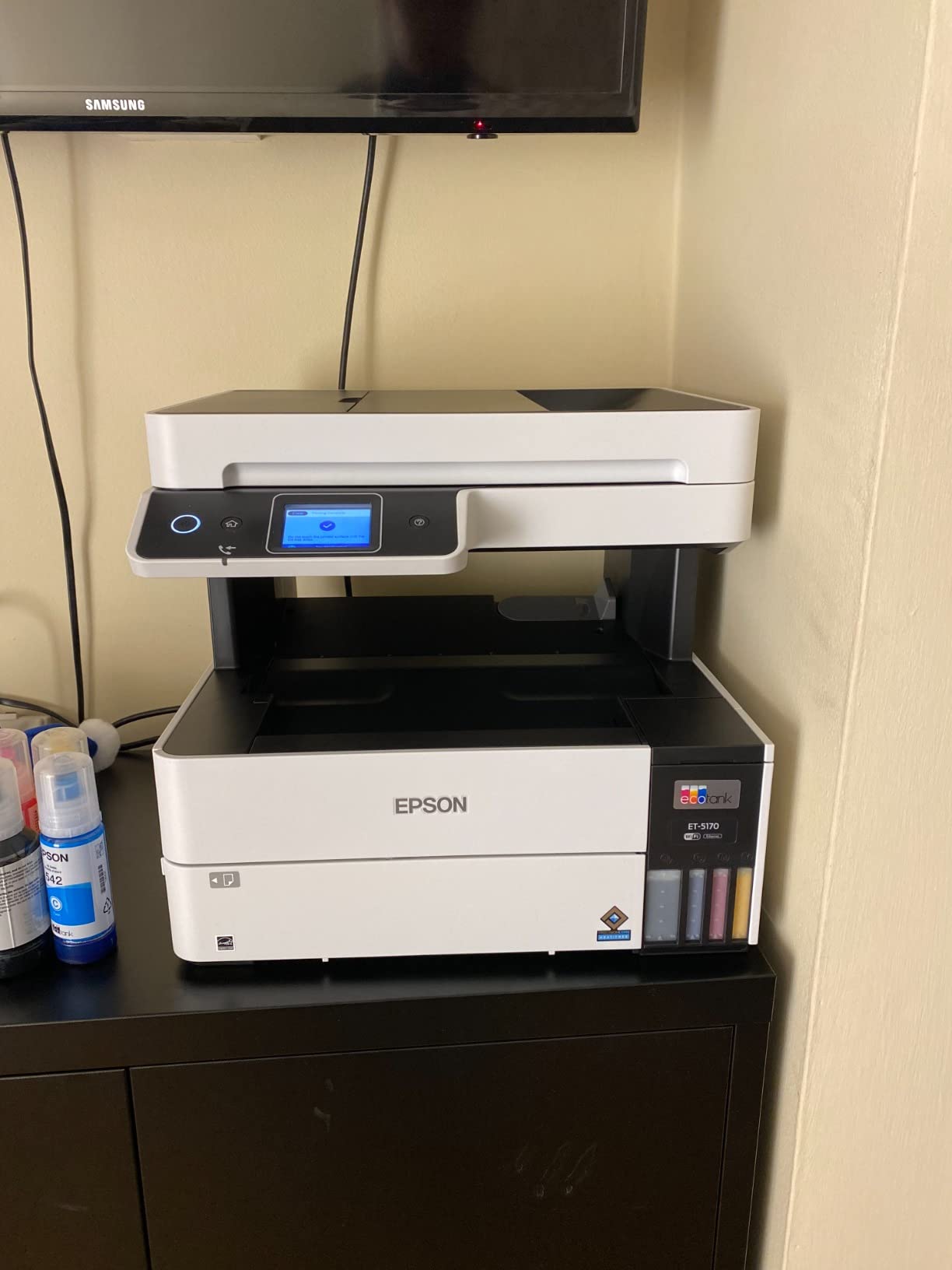 Epson EcoTank Pro ET-5170 Wireless Color All-in-One Supertank Printer with Scanner, Copier, Fax Plus Auto Document Feeder White Large customer photo 2
