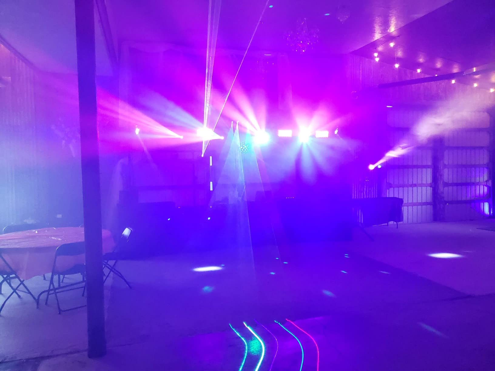 U`King DJ Laser Light, 5 Beam Effect Sound Activated DJ Party Lights RGBYC LED Laser Light Show with DMX Control for Disco Dancing Birthday Bar Stage Lighting customer photo 2