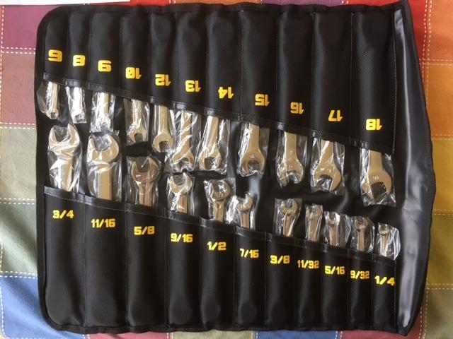 Ratcheting Wrench - Slim Profile - Ratchet Wrench, 26 Pieces Metric & Standard Wrench Set with Rack Organiser customer photo 1