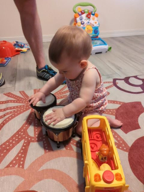 EastRock Bongo Drum 4” and 5” Set for Adults Beginners Professionals Tunable Wood and Metal Drum Percussion Instruments With Tuning Wrench customer photo 1