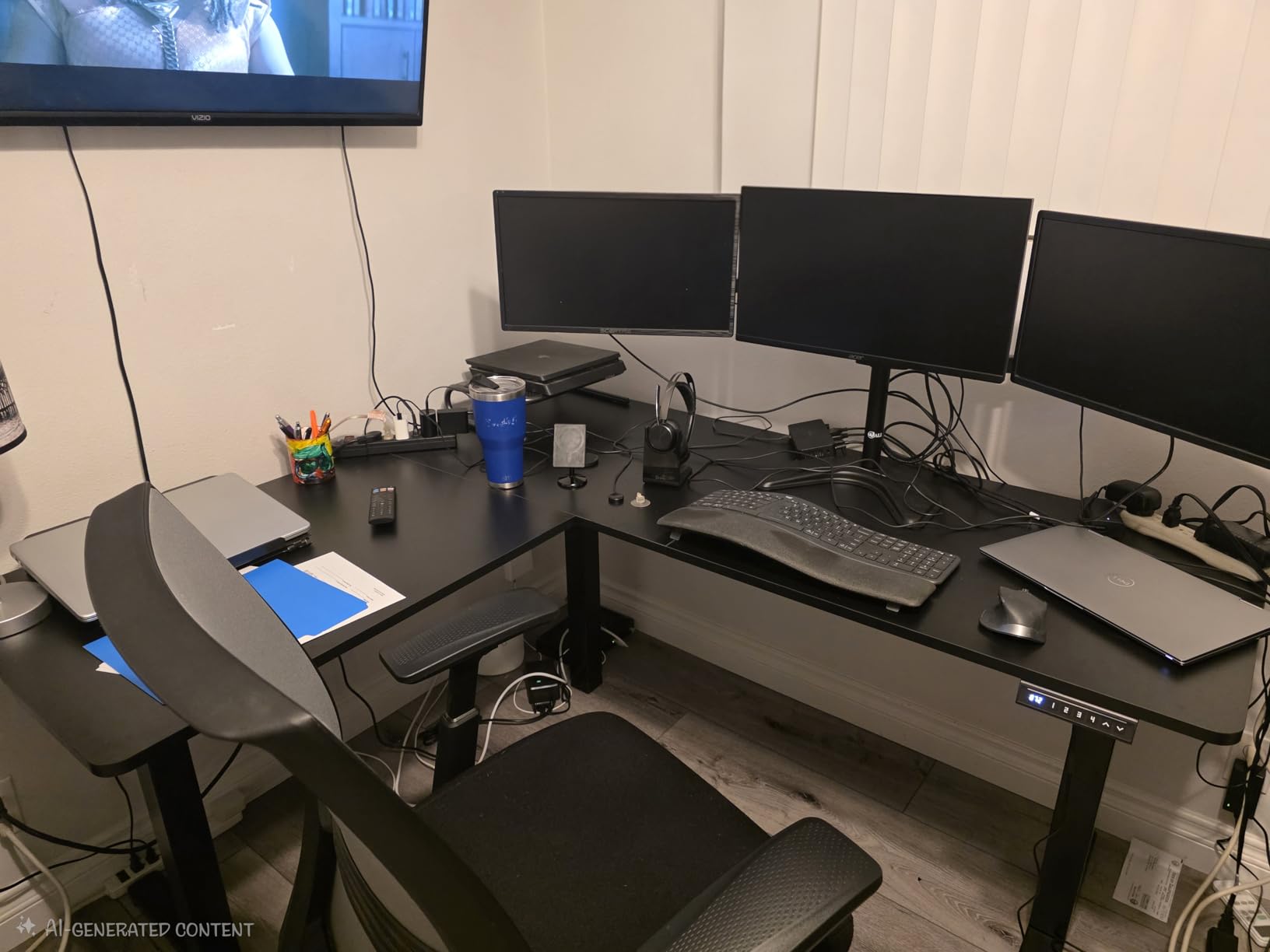 VIVO Black 63 x 55 in Corner Standing Desk, DESK-E3CTB customer photo 1