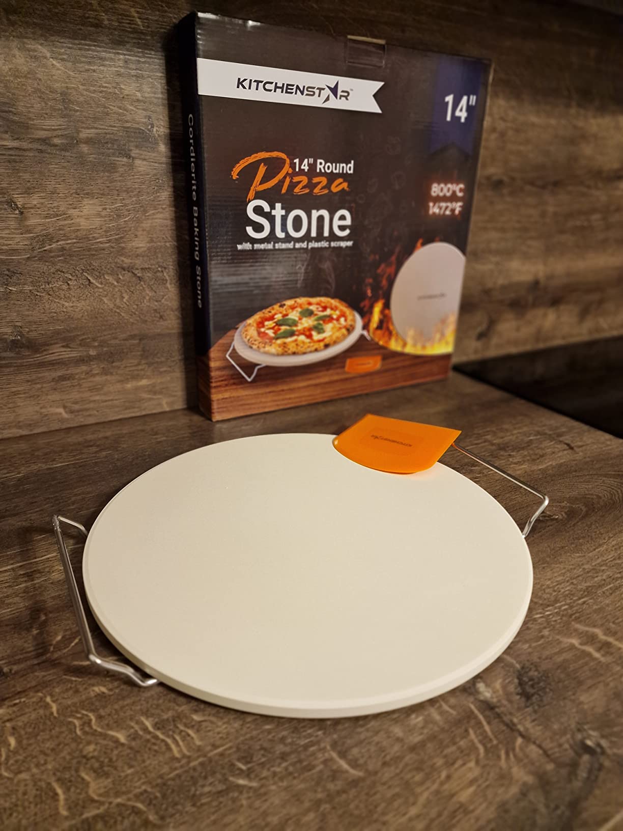 16-Inch Pizza Stone for Oven and Grill, Baking Stone for Bread, Round customer photo 1