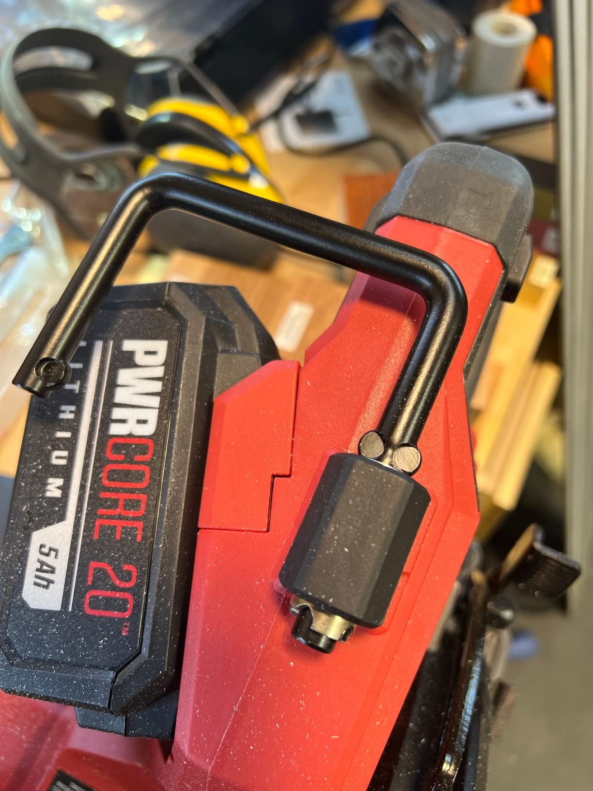 SKIL 2x20V PWR CORE 20 Brushless 7-1/4” Rear Handle Circular Saw Kit Includes Two 5.0Ah Batteries and Dual Port Auto PWR Jump Charger-CR5429B-20, Red customer photo 1