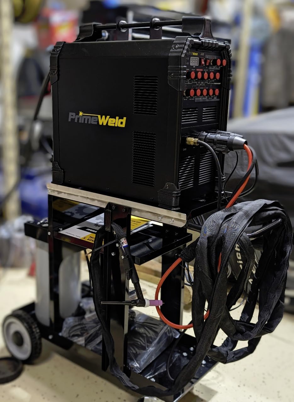 Foxngear Heavy Duty Welding Cart for TIG MIG Welder Plasma Cutter, Large 3-Tier Welder Cart with Gas Bottle Storage, Swivel Caster Wheels, Steel, Black customer photo 2
