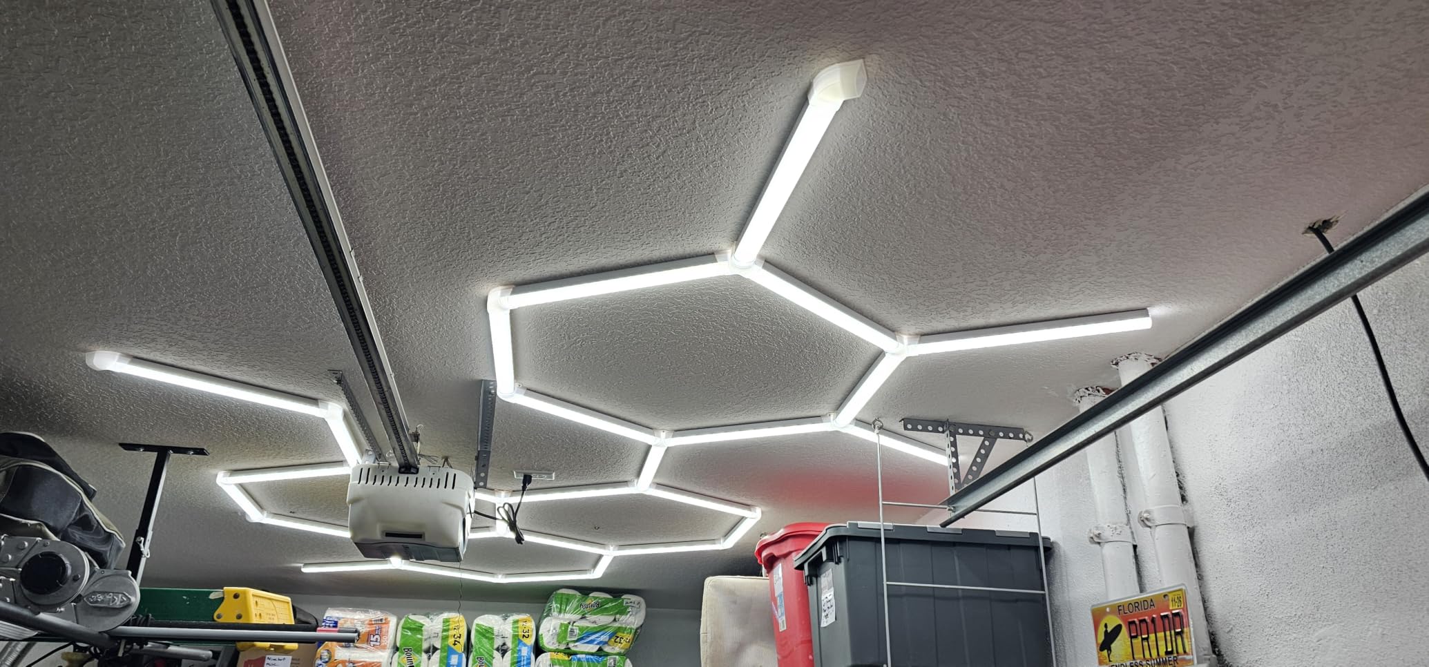 LZHOME Hexagon 5000K LED Garage Lights: 25 Pack Updated 1.31-inch Wider Size,26300LM Super Bright Hex Lighting Ceiling LED Shop Light for Garage, Car Detailing, Workshop, Warehouse, Gym, Basement customer photo 1