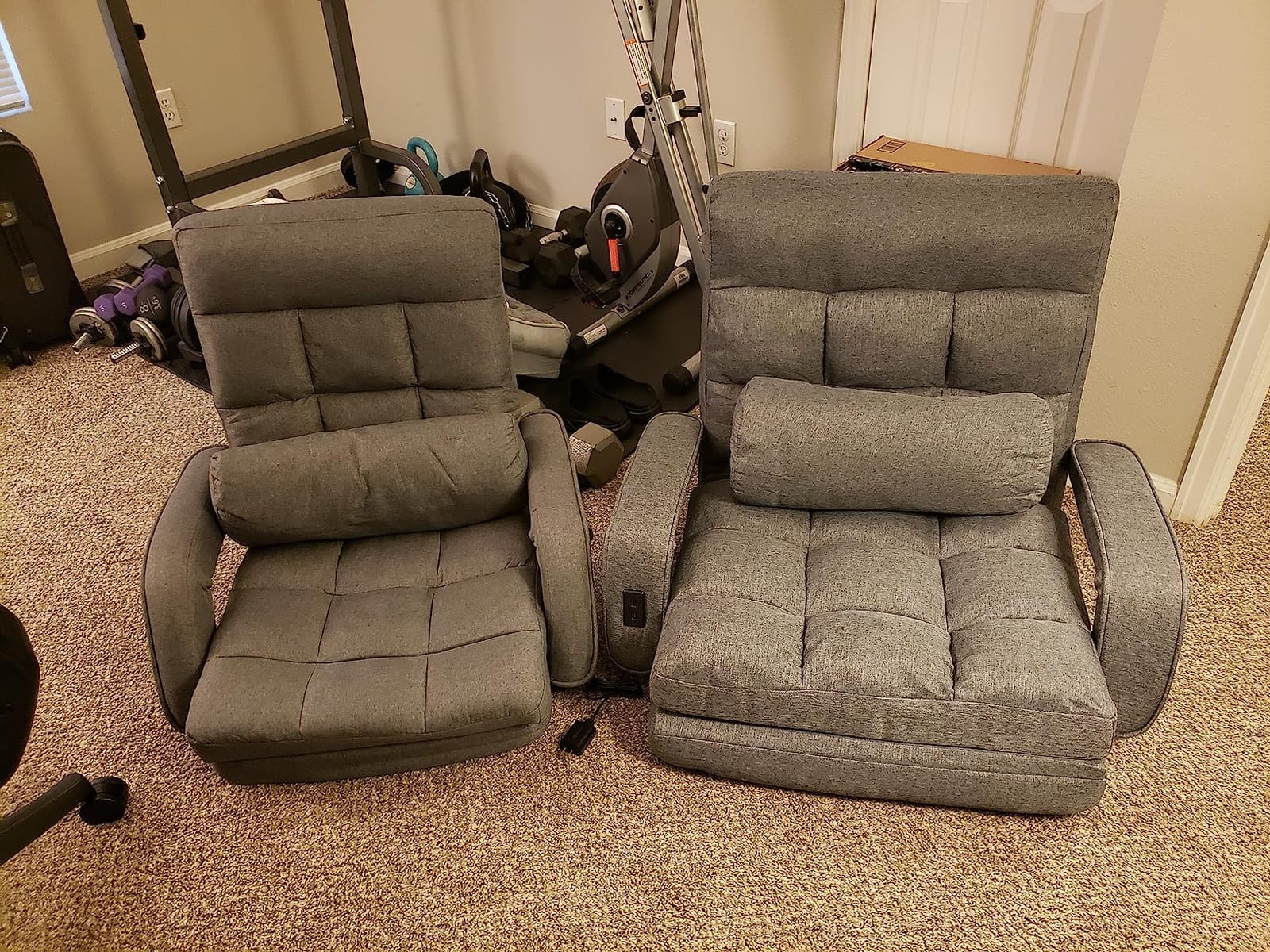Comfy Floor Chair with Adjustable Backrest, Gaming Sofa Chairs (Grey) customer photo 1