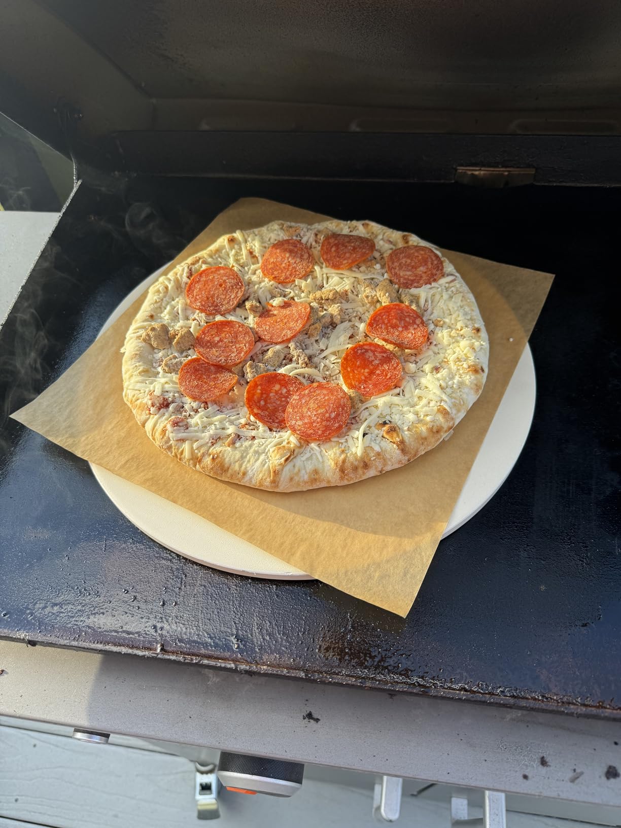 Gyreuni 13 Pizza Stone for Oven and Grill with Pizza Peel, Baking Stone Set customer photo 2