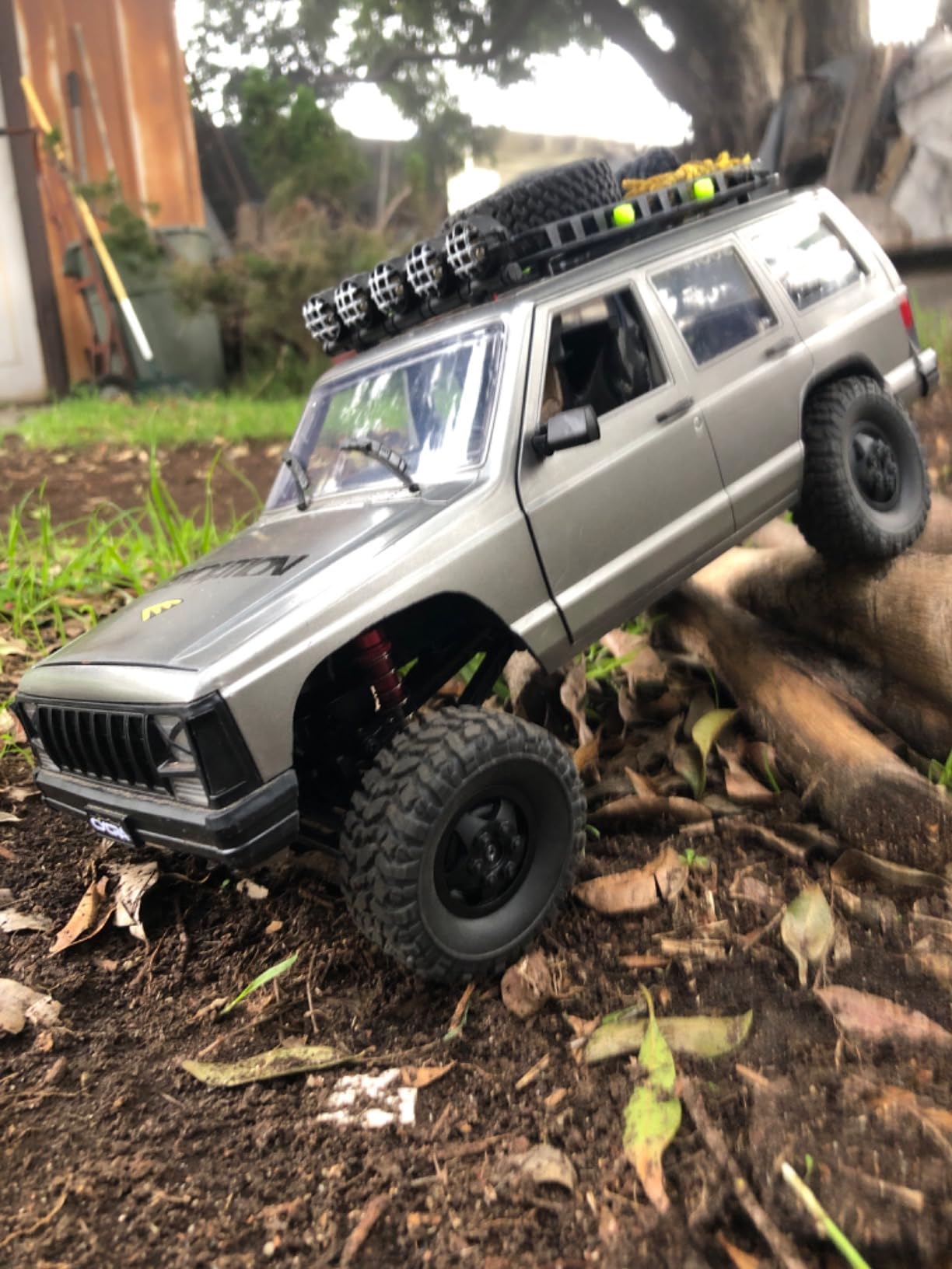 Goolsky RC Rock Crawler, 1:12 Scale Remote Control Car, 4WD Off Road RC Truck, 2.4Ghz All Terrains Climbing Vehicle, RC Car with LED Lights for Adults, Include 2 Batteries (Silver) customer photo 1