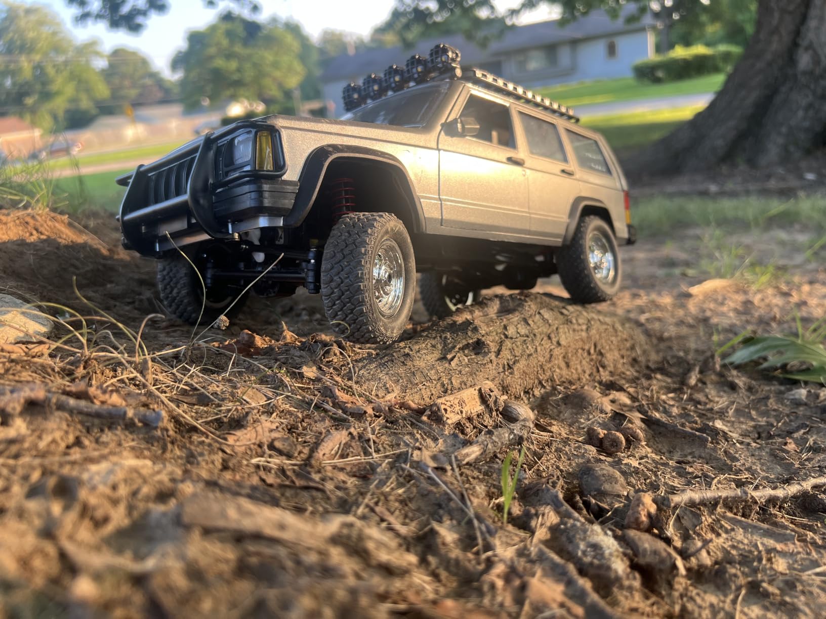 Goolsky RC Rock Crawler, 1:12 Scale Remote Control Car, 4WD Off Road RC Truck, 2.4Ghz All Terrains Climbing Vehicle, RC Car with LED Lights for Adults, Include 2 Batteries (Silver) customer photo 2