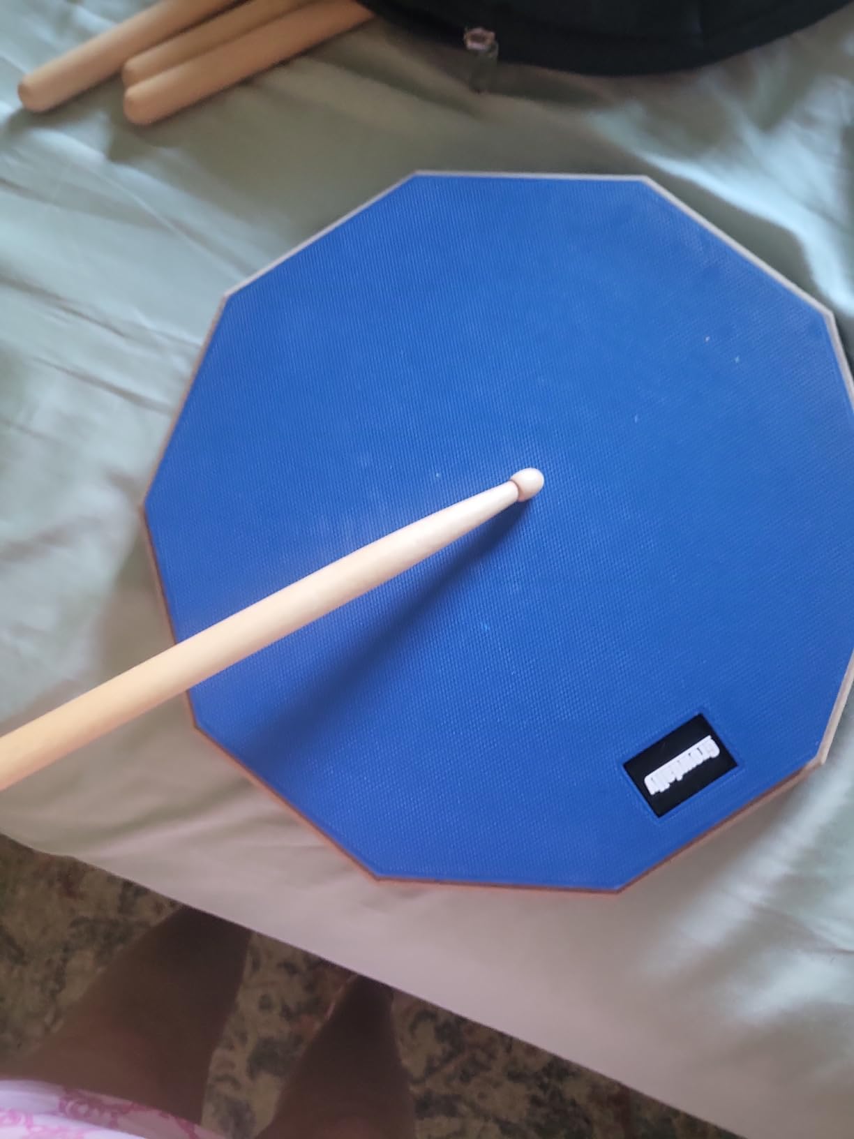GrowDaily Drum Practice Pad for drumming drum pad and sticks 12 In customer photo 2