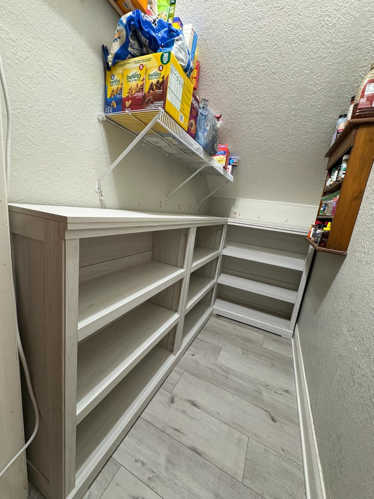 LINSY HOME 5-Shelf Bookcase, Narrow Bookshelves Floor Standing Display Storage Shelves 68 in Tall Bookcase Home Decor Furniture for Home Office, Living Room, Bed Room - White Oak customer photo 2