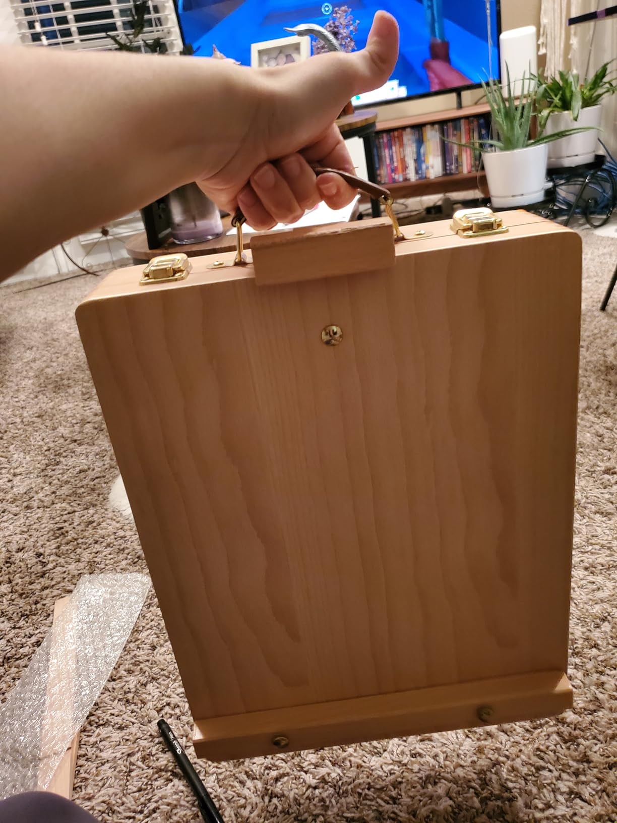 ARTIFY Adjustable Beechwood Tabletop Painting Easel, Wooden Sketch Box Easel, Desktop Artist Easel for Drawing (Easel Box) customer photo 2