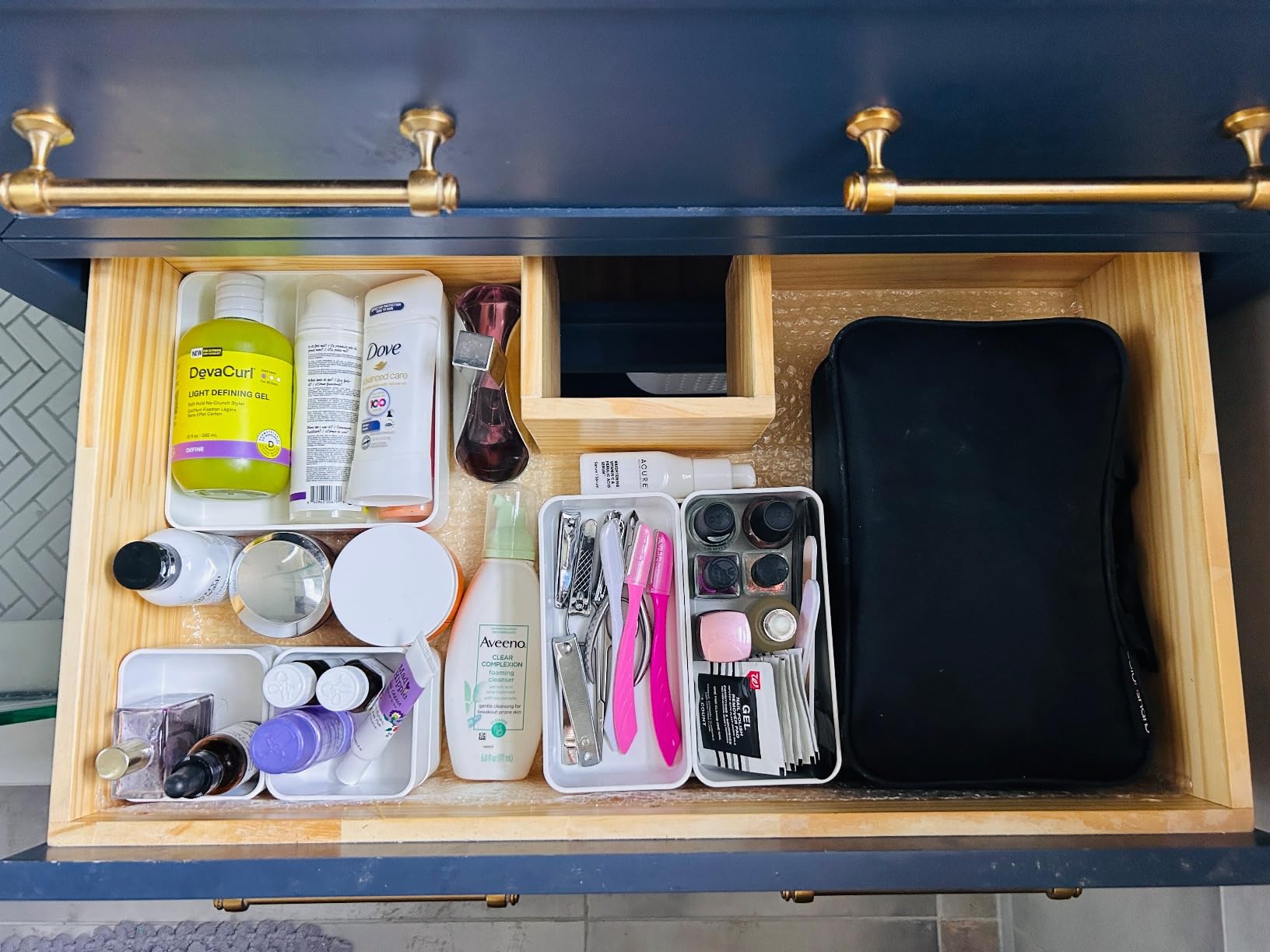 CHANCETSUI 11-Piece Stackable Drawer Organizer Set, Multi-size Desk Drawer Organizer Trays Vanity Storage Bins for Storing Makeup, Stationery, Utensils in Bathroom Dresser, Office and Kitchen customer photo 2