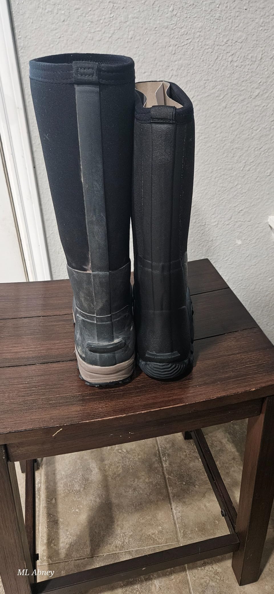 TIDEWE Rubber Boots for Men, Waterproof Rain Boots with Steel Shank customer photo 2