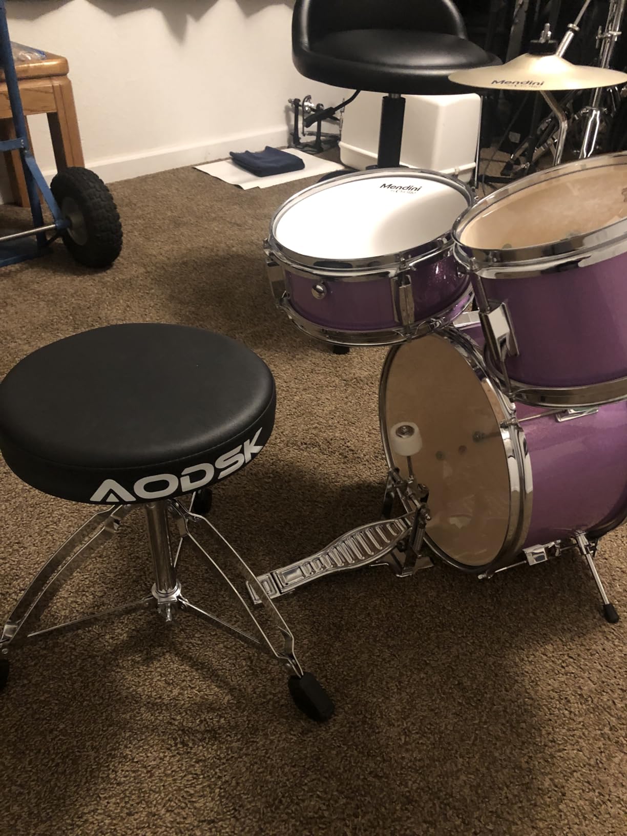 AODSK Heavy-Duty Drum Throne - Adjustable Height 17.13-23.62 Inches, Comfortable PU Surface, Extra-Thick Seat, 400 lbs Weight Capacity, Ideal for Adult Drummers customer photo 2