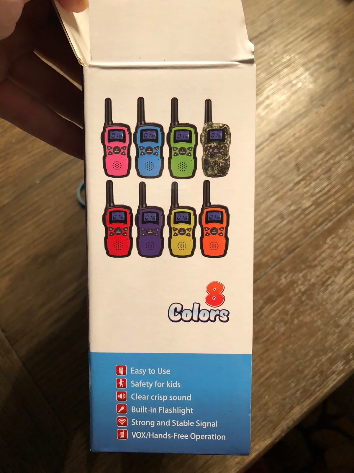 Wishouse Walkie Talkies Rechargeable for Kids Adults Long Range,Xmas Birthday Gift for Boys Girls 3 4 5 6 7 8 9 10 Year Old,Hiking Camping Gear Games Ideas Toys with Flashlight,VOX,Easy to Use 4 Pack customer photo 1