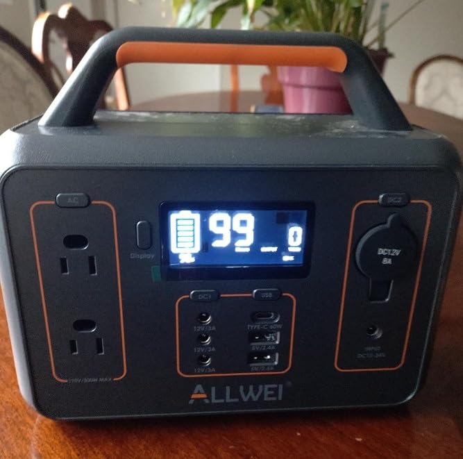 ALLWEI 500W Solar Generator with 100W Solar Panel, 512Wh LiFePO4 Battery customer photo 1