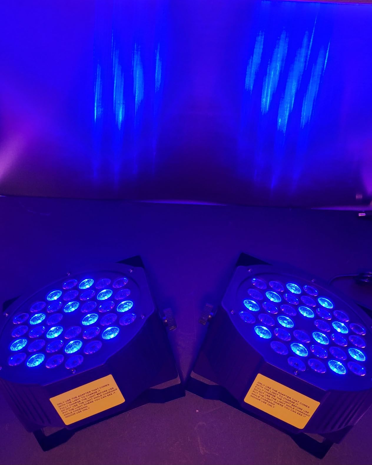 Battery Powered Stage Par Lights: 36W RGB Rechargeable Par Can 2Pack - 6 to 15Hours Working Time - Remote DMX Control Uplights for Event Chruch Wedding Mobile DJ Party Music Dance Band Club Live Show customer photo 1