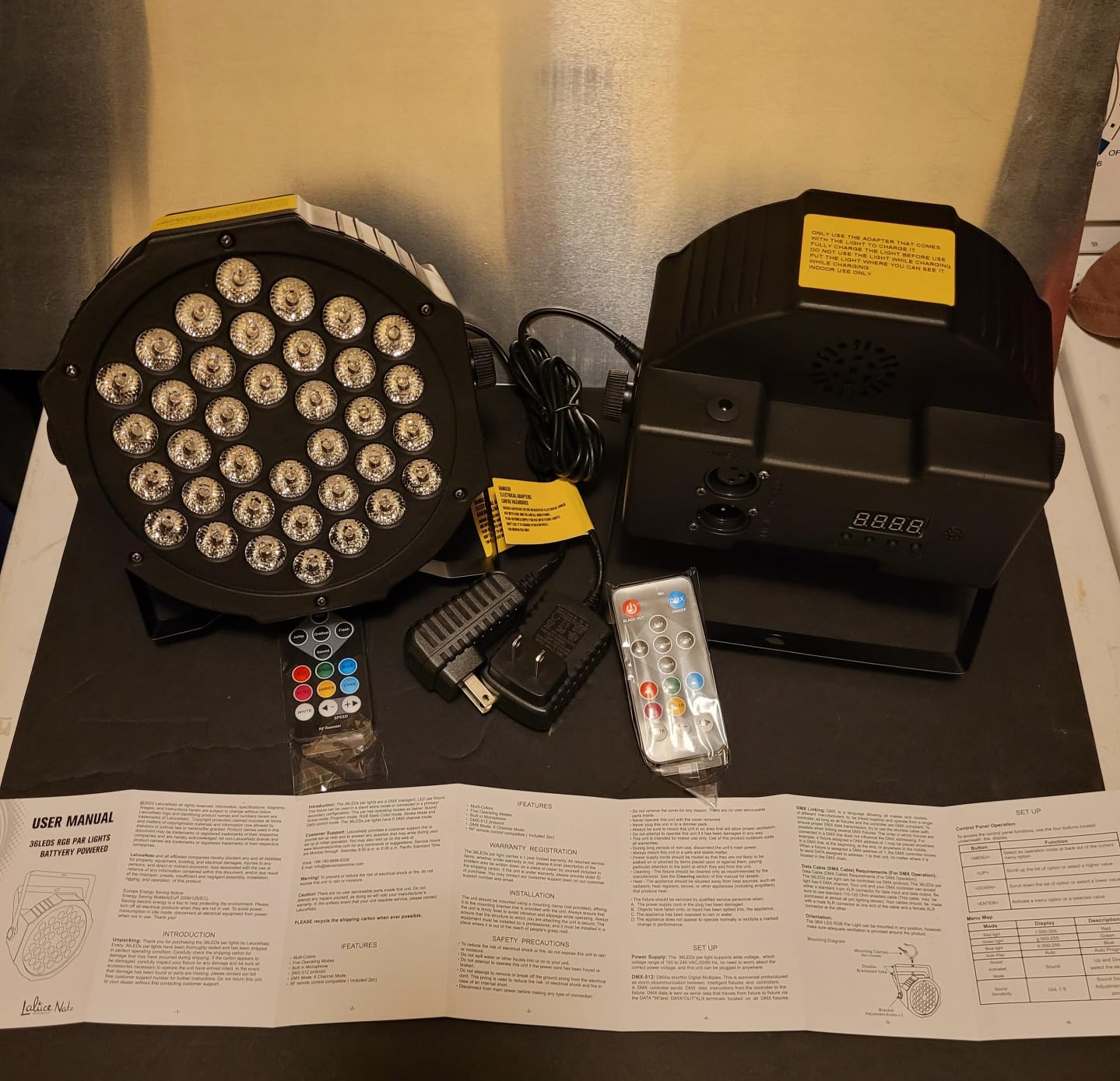Battery Powered Stage Par Lights: 36W RGB Rechargeable Par Can 2Pack - 6 to 15Hours Working Time - Remote DMX Control Uplights for Event Chruch Wedding Mobile DJ Party Music Dance Band Club Live Show customer photo 2