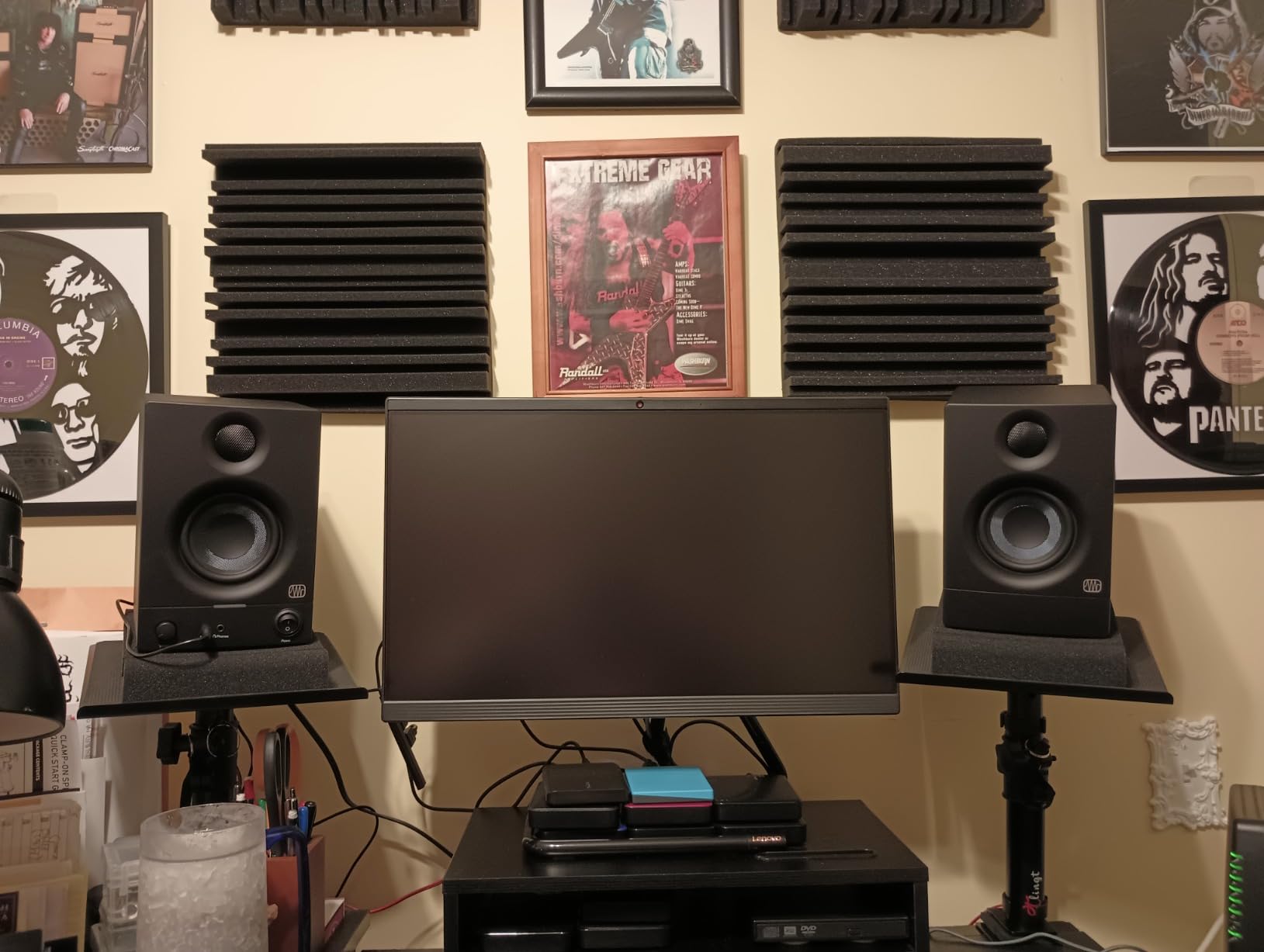 Tlingt Clamp-on Desktop Speaker Stands, Desk Mount Set, Fits 5