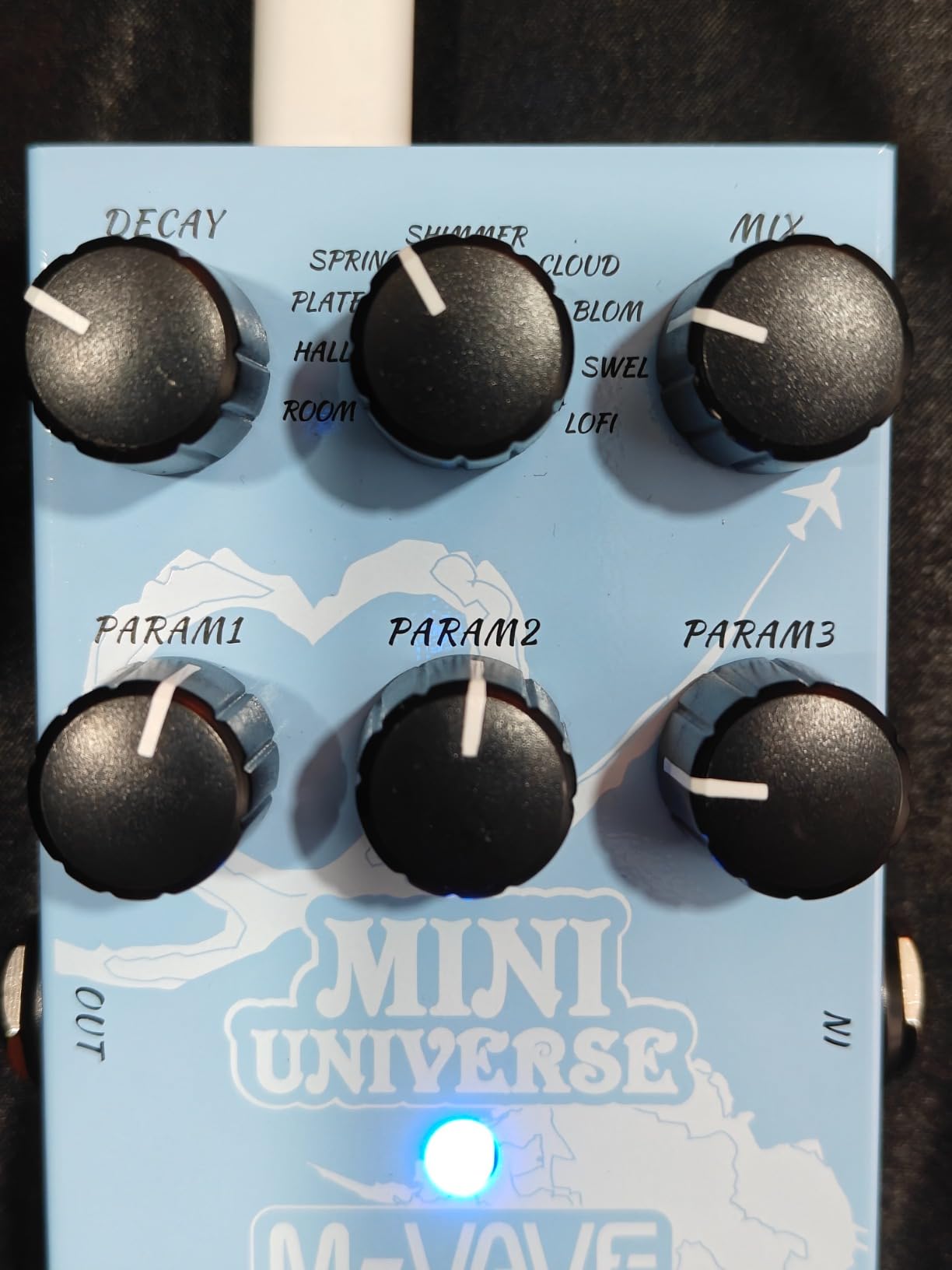 M-VAVE Mini Universe Pro Guitar Reverb Pedal - 9 Digital Effects (Room/Hall/Plate/Spring/Shimmer/Cloud/Bloom/Swell/Lo-Fi), True Bypass, Dual Power, Compact Metal Housing for Electric Guitar & Bass customer photo 1