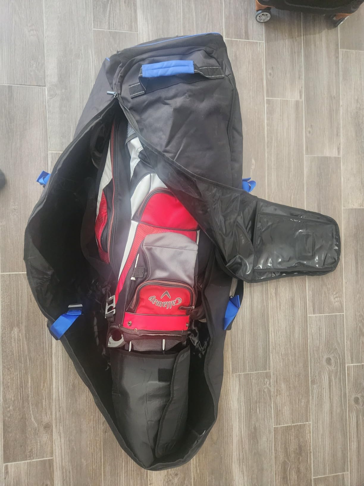 ZEEMO Full-Open Golf Travel Bag for Airlines, Wheeled Club Carrier Bag customer photo 2
