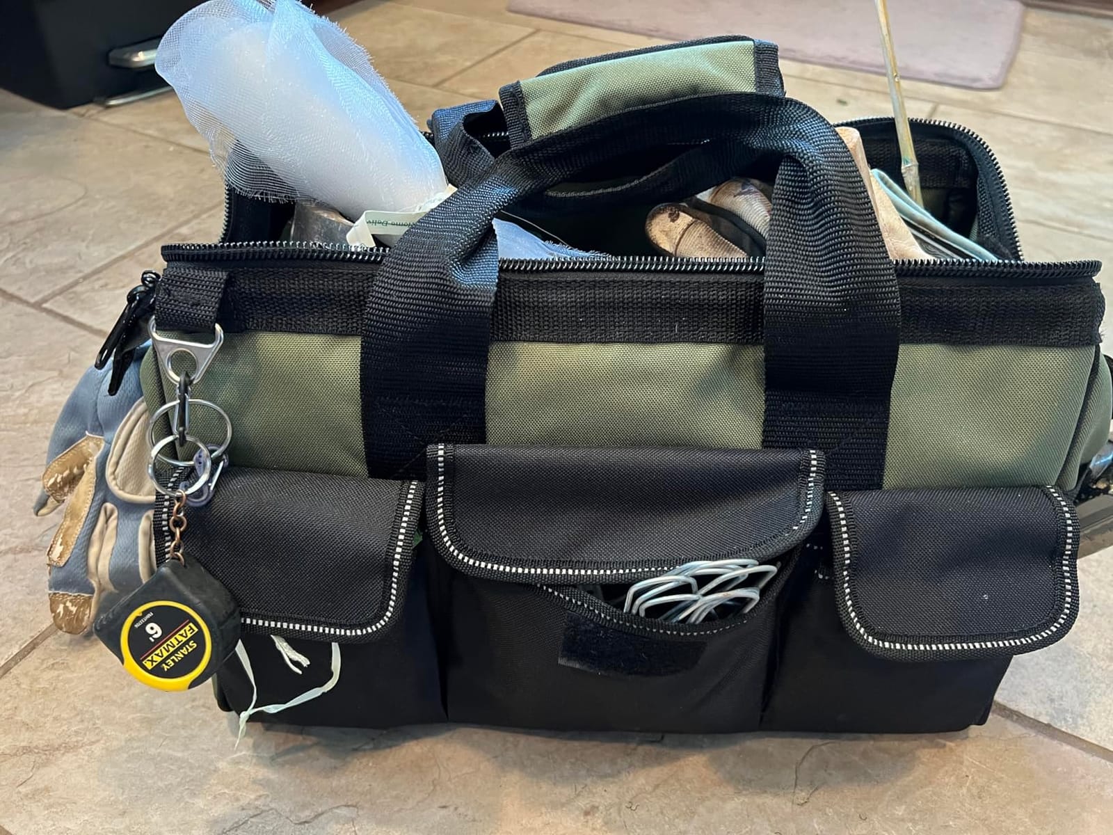 UUP Heavy Duty Tool Bag 15Inch, 16-Pocket Portable Empty Tool Box Organizer customer photo 2