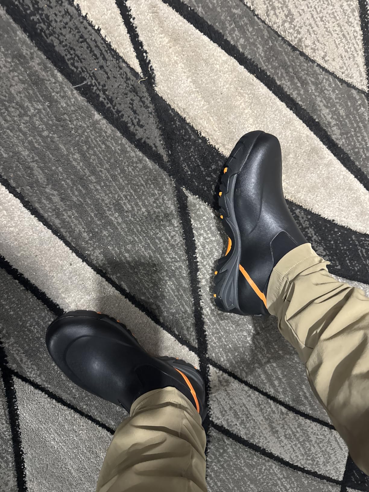 Kalkal Men's Rubber Boots, Waterproof Ankle Rain Boots, Insulated Working Booties with Comfortable Sports Sole, Outdoor Mud Boots for Yard Chore customer photo 1
