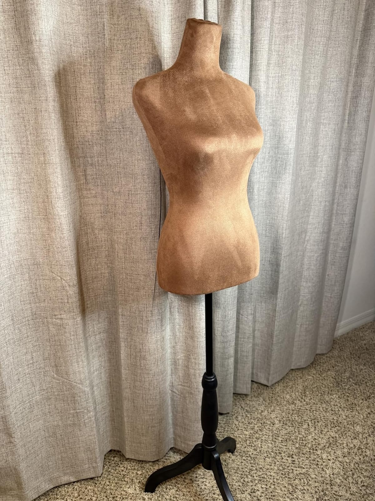 Clothing Mannequin Female, Maniquine Dress Form 58-67 Inch Height Adjustable, Manikin Body Tripod Stand Brown customer photo 2