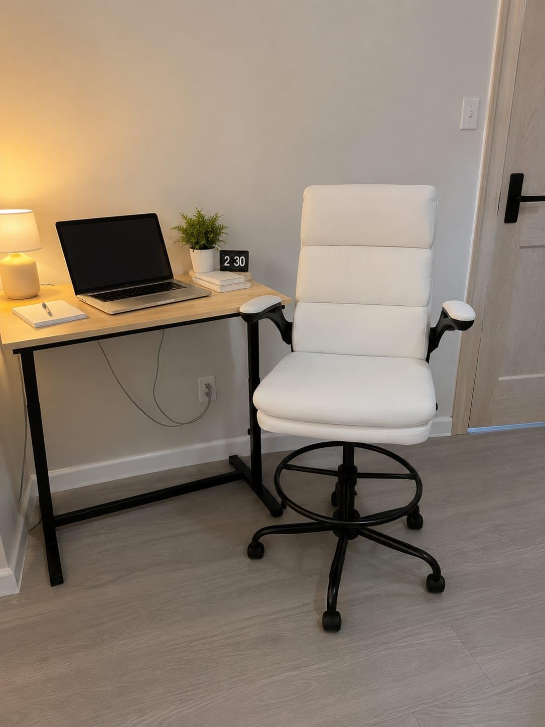 amseatec Drafting Chair, Tall Office Chair with Footrest for Standing Desk customer photo 1