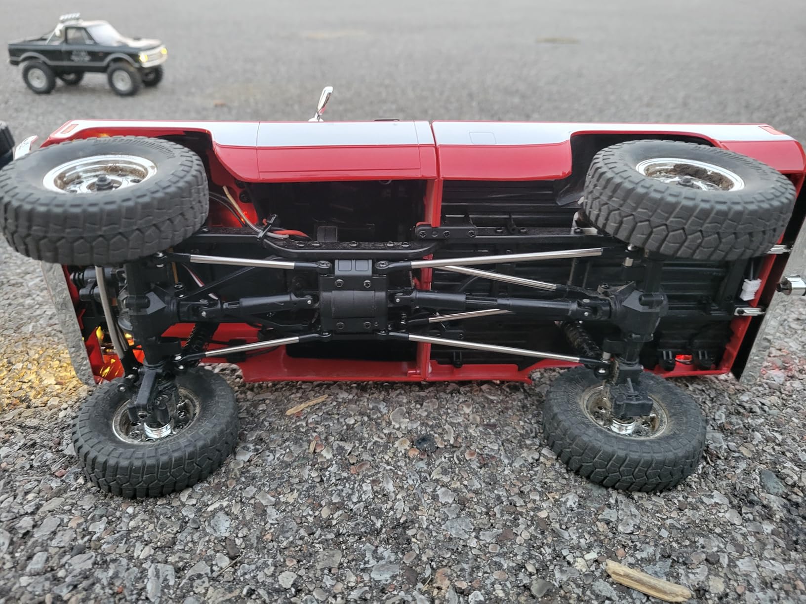 FCX18 FMS 1/18 Chevrolet K10 RC Truck, Officially Licensed 4WD RC Crawler 2 Speeds Switch with LED Lights, Off-Road RC Model for Adults (Red) customer photo 1