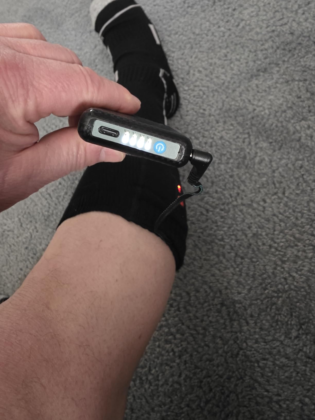 FREEHILL Merino Wool Rechargeable Heated Socks - Toe & Full Sole Heating customer photo 1