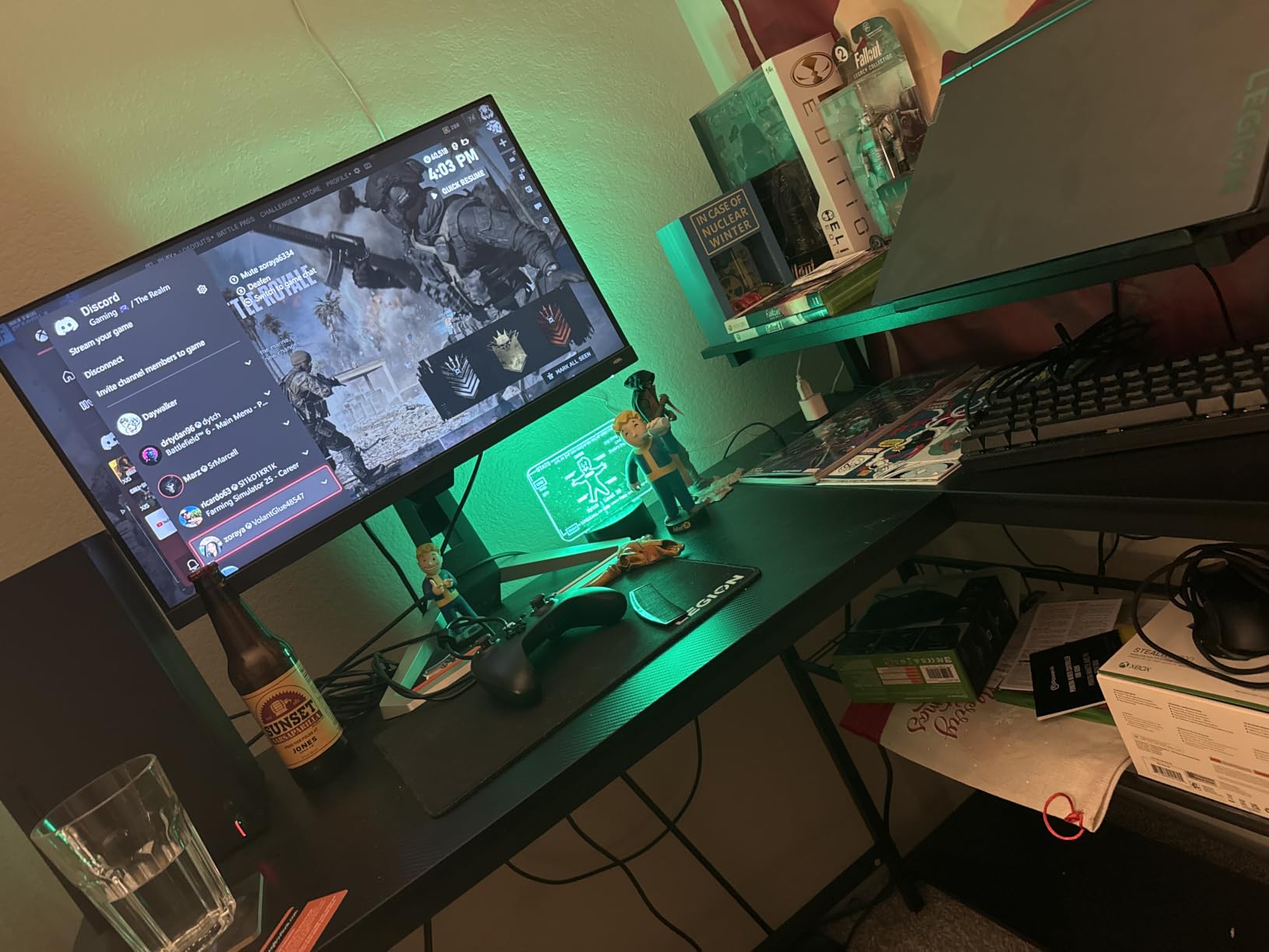 Bestier 42-Inch L-Shaped Computer Desk with Charging & LED, Black customer photo 1