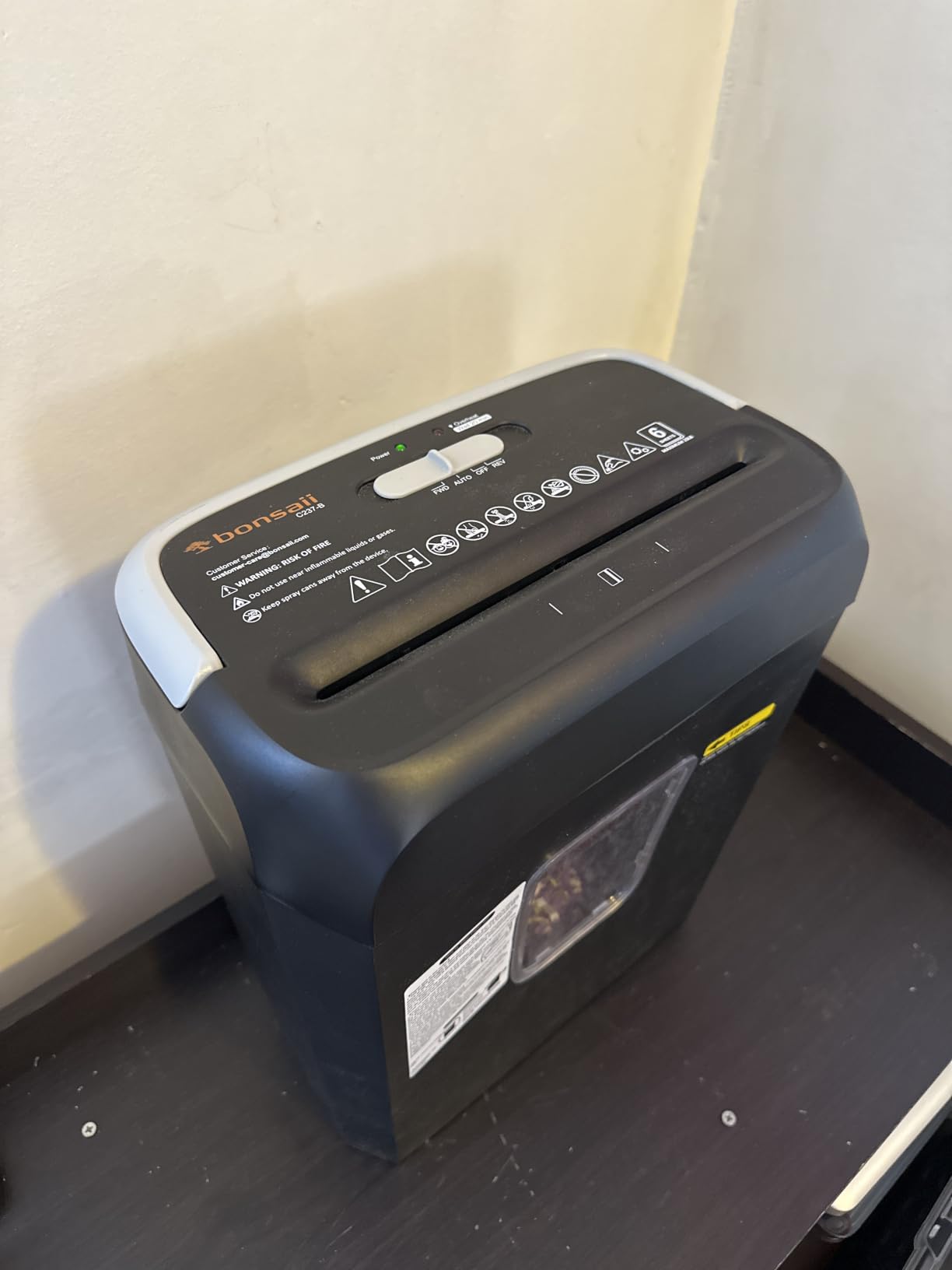 Bonsaii 6-Sheet Cross Cut Paper Shredder for Home, 3.4 Gal Bin customer photo 1