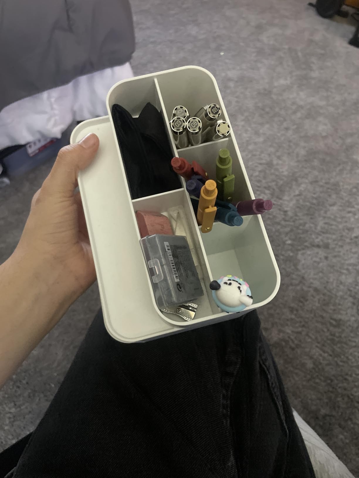 BLUE GINKGO Compact Desk Organizer, Blue, Made in Korea customer photo 1