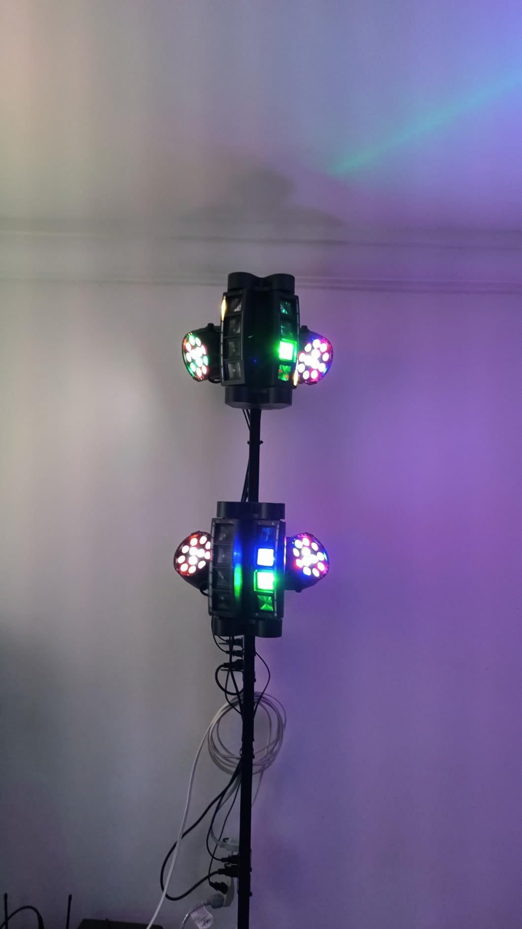 2PCS 60W LED Moving Head Light Stage Lights with Remote Control 8 GOBO 8 Colors Spotlight by DMX Controlled 11 Channel with Sound Activated for Disco Club Party Stage Lighting Shows customer photo 1