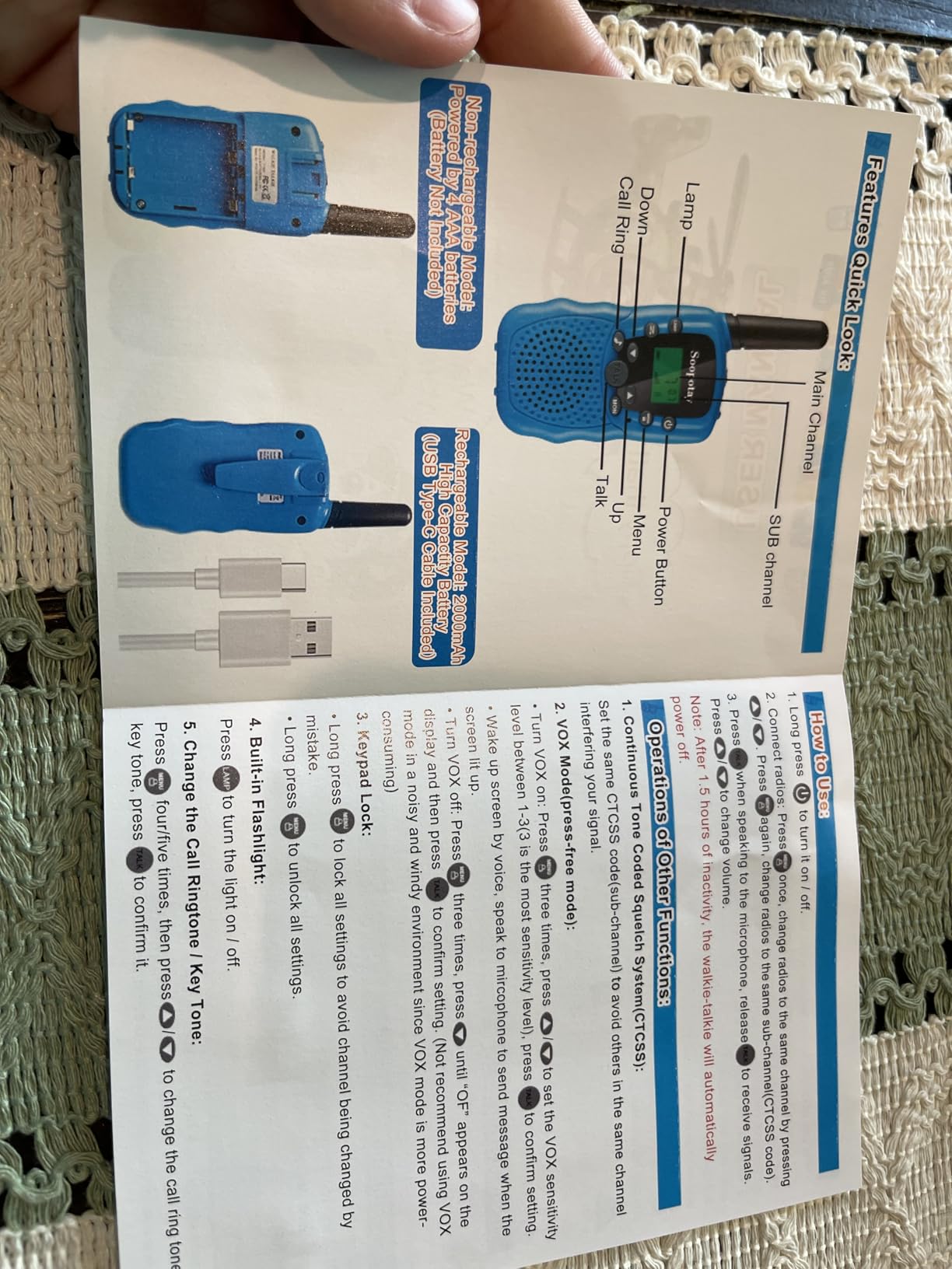 Rechargeable Walkie Talkies for Kids, Outdoor Toys Games for Kids Age 4-12 customer photo 2