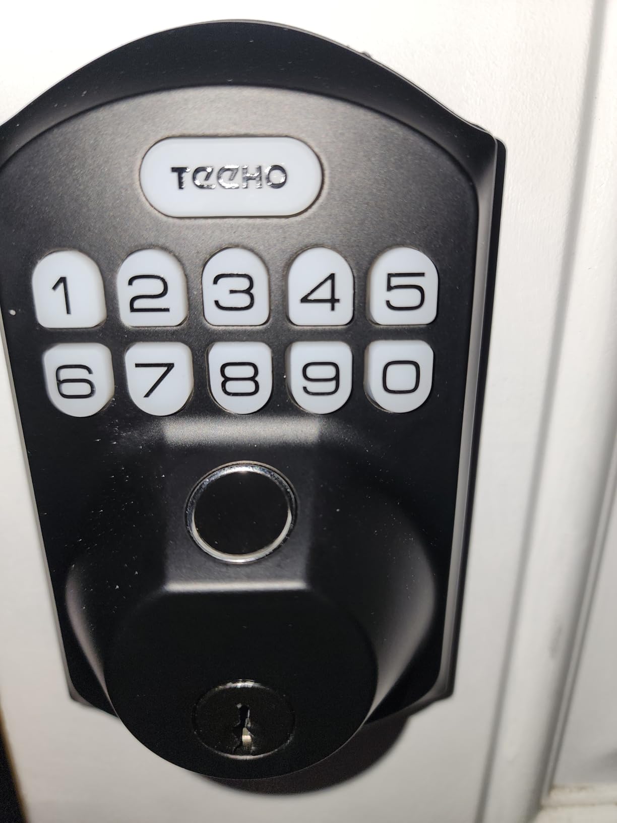 TEEHO TE012W WiFi Fingerprint Smart Door Lock for Front Door, Satin Nickle customer photo 1