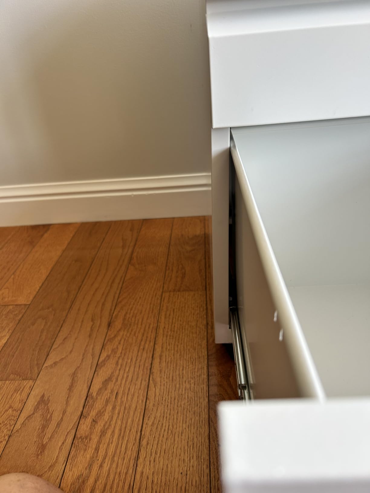 Greenvelly 3 Drawer Mobile File Cabinet with Lock, Fully Assembled Rolling File Cabinet Except Casters, Under Desk File Cabinet with Wheels for Home Office Fit Legal/Letter/A4 File (Assembled, White) customer photo 2