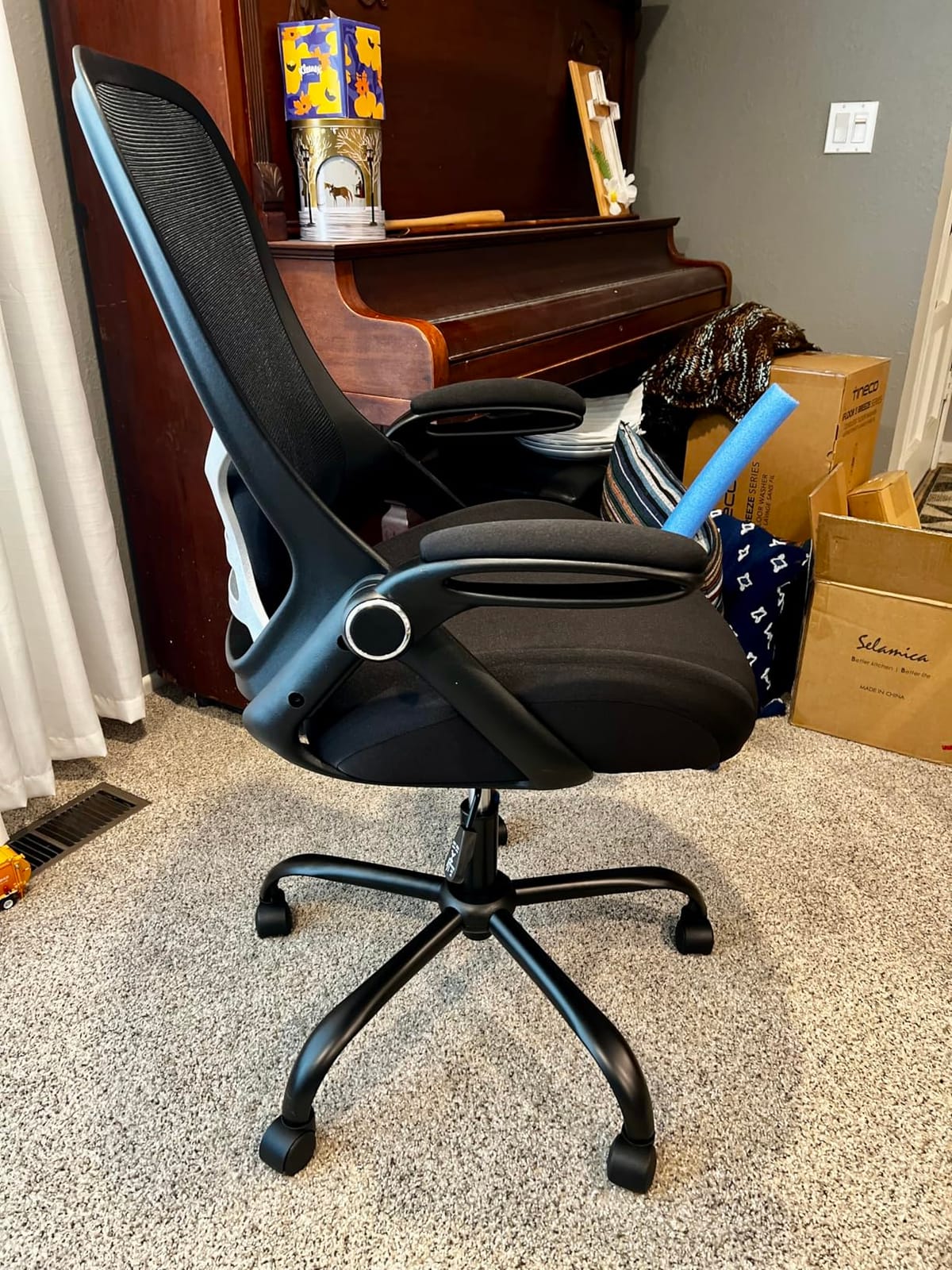 HYLONE 400lb Office Chair Big and Tall,Desk Chair with Lumbar Support,Black customer photo 1