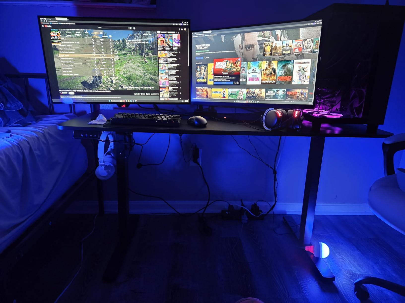 Small Electric Standing Desk, Gaming Desk, 31.5x24 Inch, Black customer photo 1
