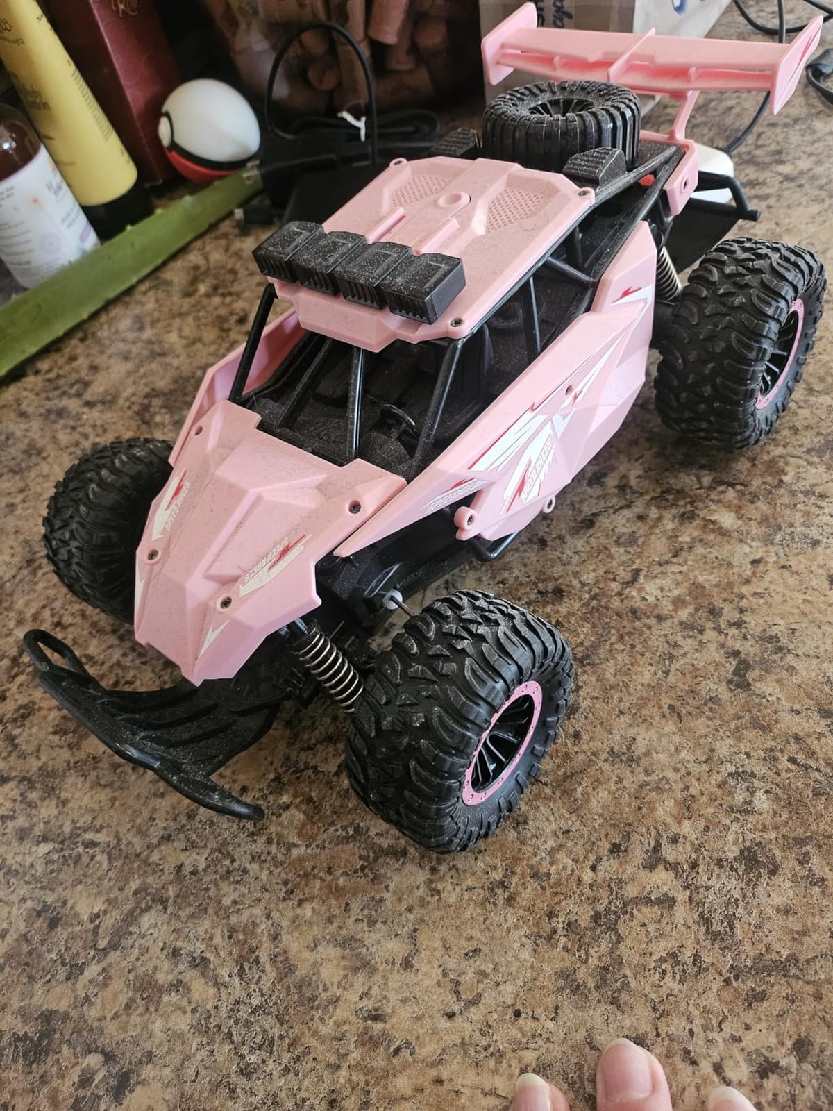 kolegend Remote Control Car 2.4GZh High Speed 25km/h RC Monster Trucks 50+min with LED Headlight and Rechargeable Battery for Boys Girls Kids customer photo 1