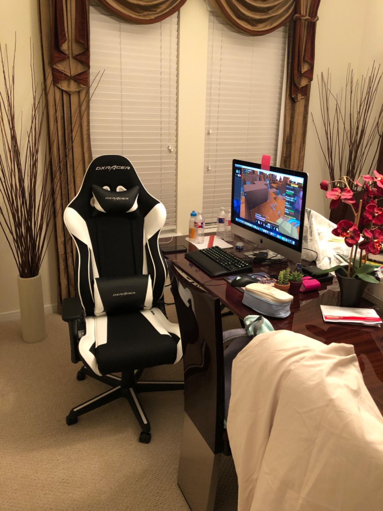DXRacer Drifting L Ergonomic Video Gaming Chair with Lumbar Support and Headrest, Office Reclining Computer Chair for Adults (EPU Leatherette, Zero) customer photo 2