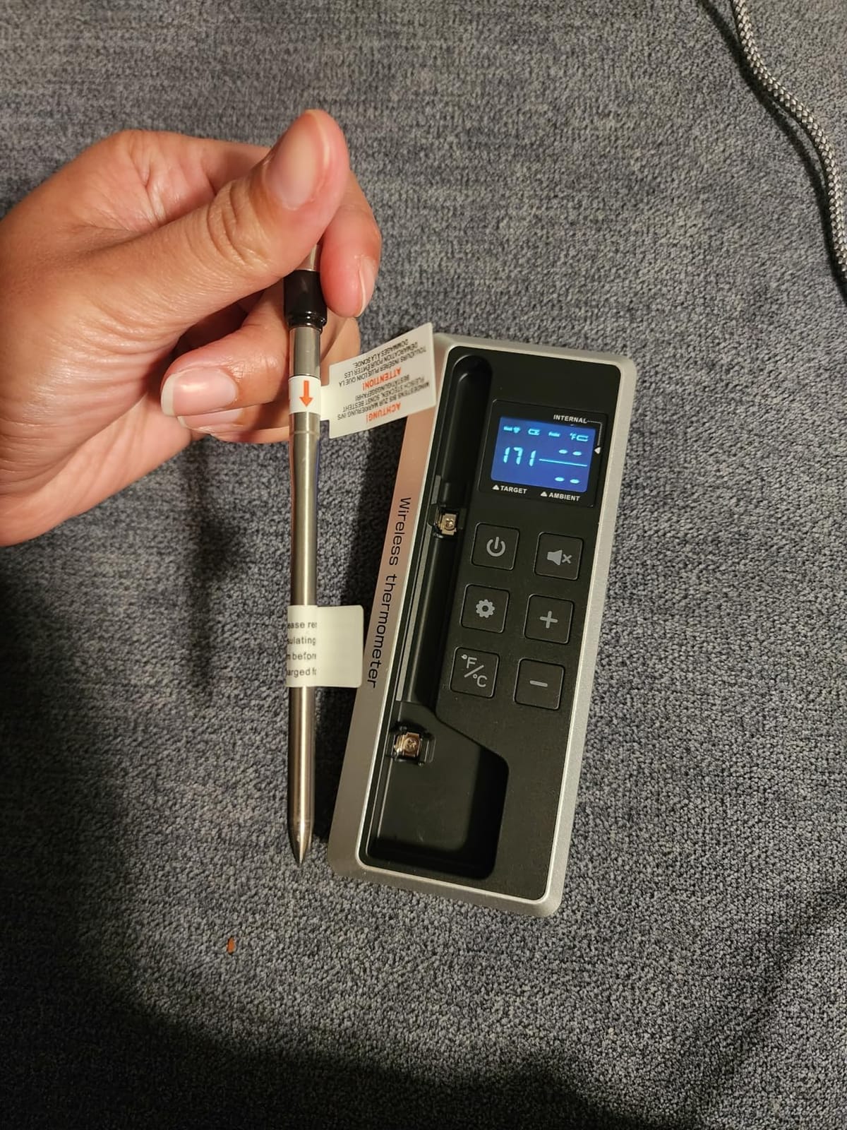 Wireless Meat Thermometer with Smart Timer & APP Control, 800ft Bluetooth Grill Food Thermometer - 0.19In-Ultra Thin Probe, ±0.5℉ Accuracy, Digital Backlit Screen for BBQ, Oven, Smoker, Kitchen customer photo 1