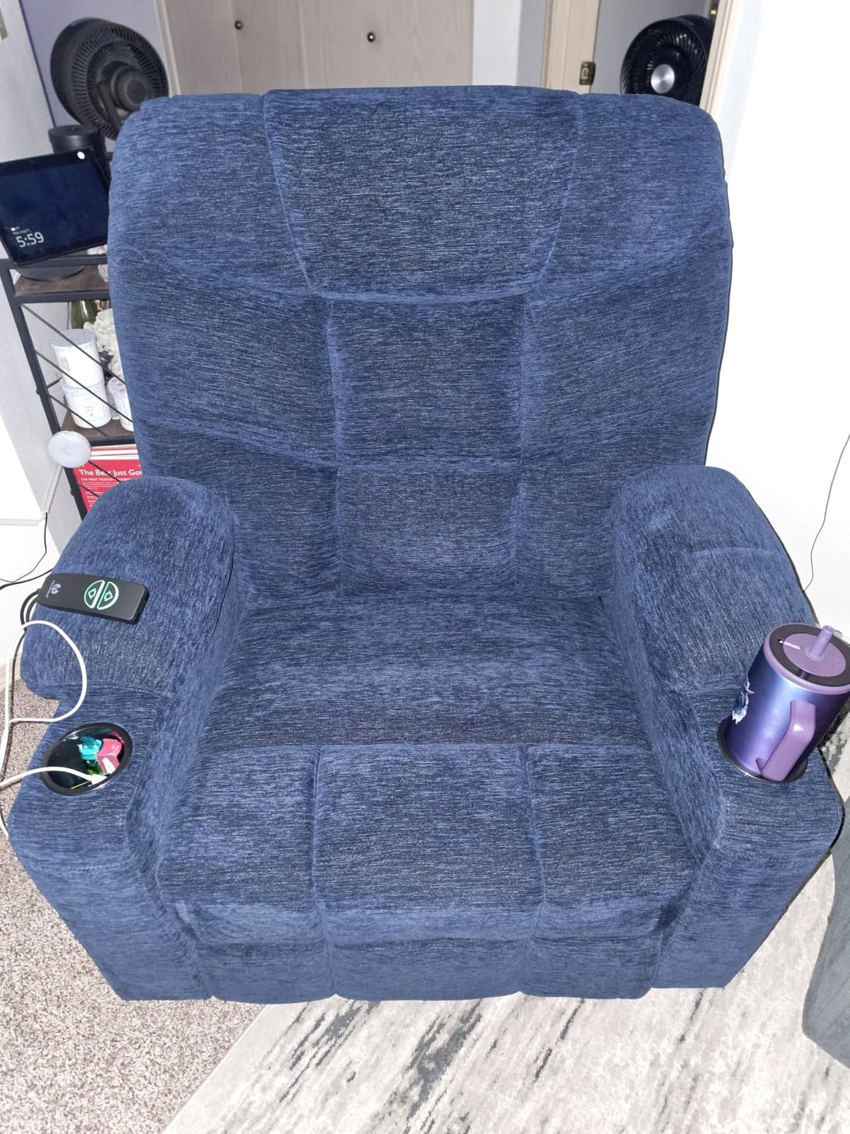 MCombo Power Lift Recliner Chair for Elderly, Fabric 7281(Dark Gray, Small) customer photo 2