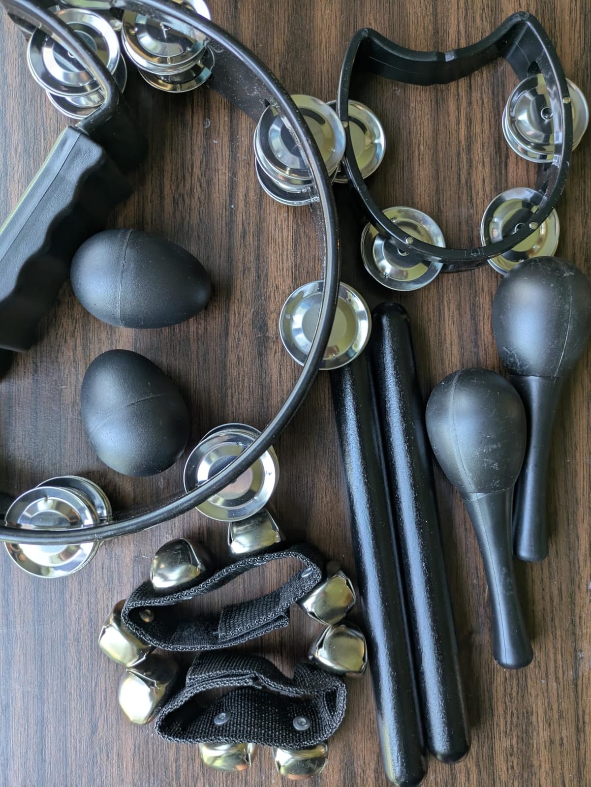 10Pcs Black Tamborines Musical Instrument Adults, Kids Music Percussion Set customer photo 2
